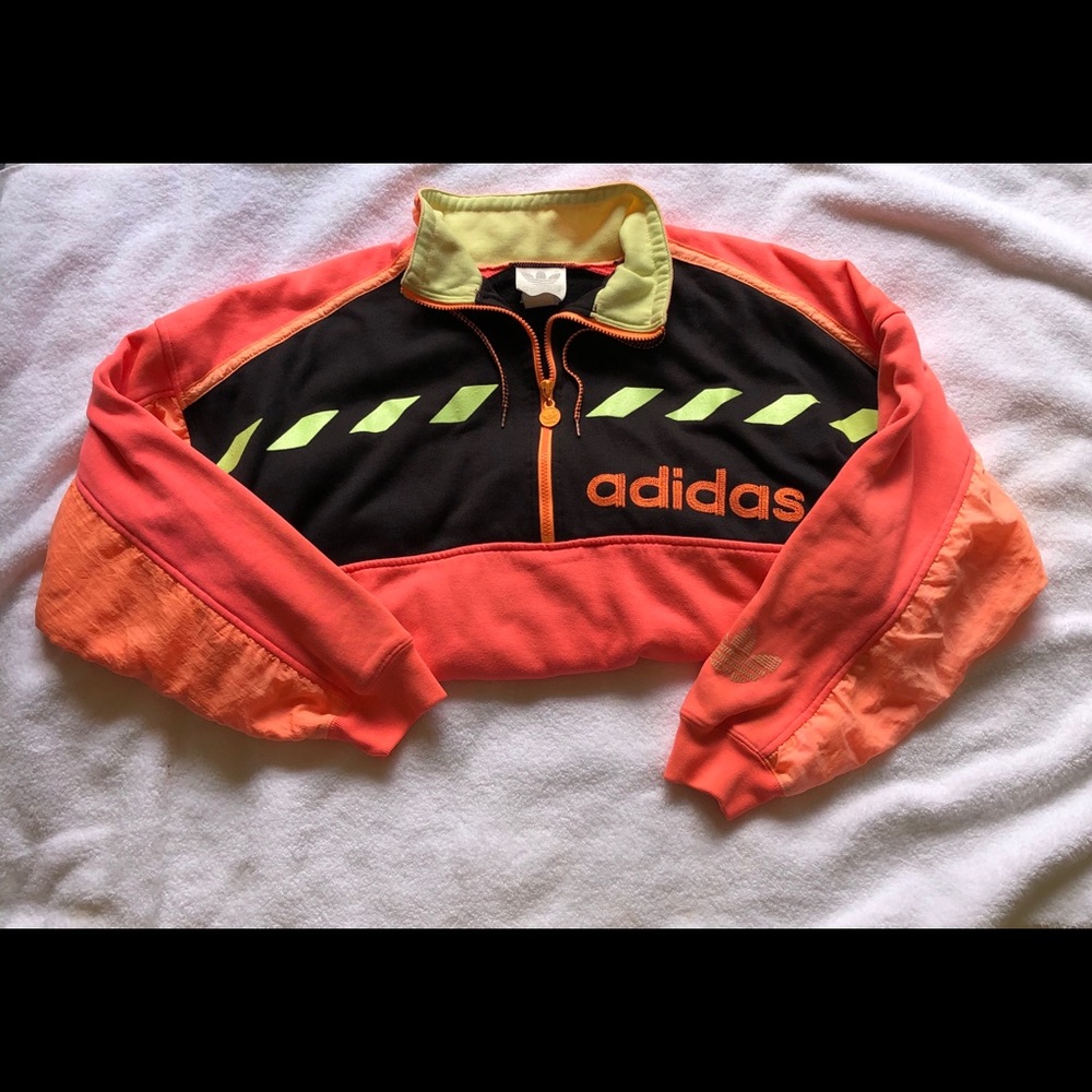 Adidas Vintage Retro Quarter Zip Sweater